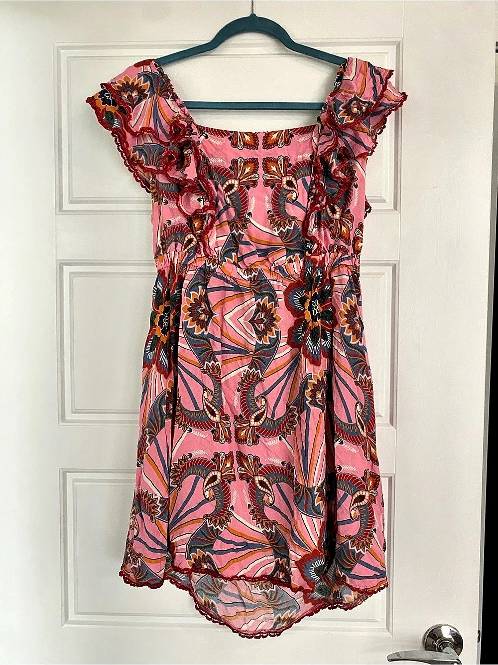 Farm Rio Pink Abstract Mini Dress Size Large